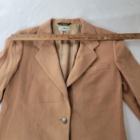 LL Bean Coat Size 12 Beige Topcoat Blazer Womens Top - Picture 7 of 16